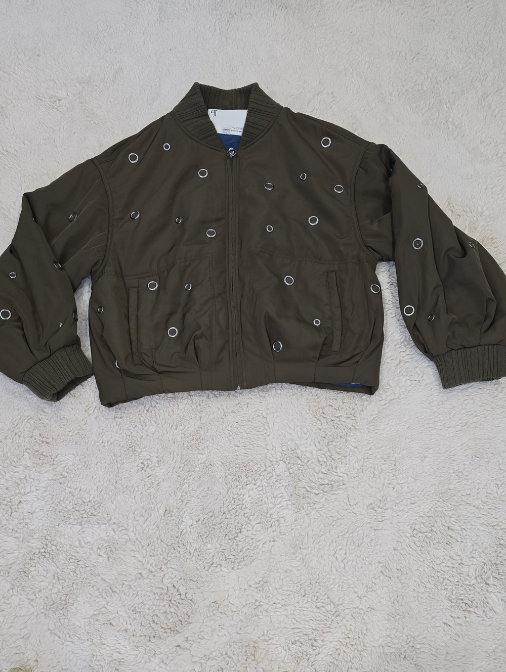 Pilcro Olive Green Jacket with Blue Lining